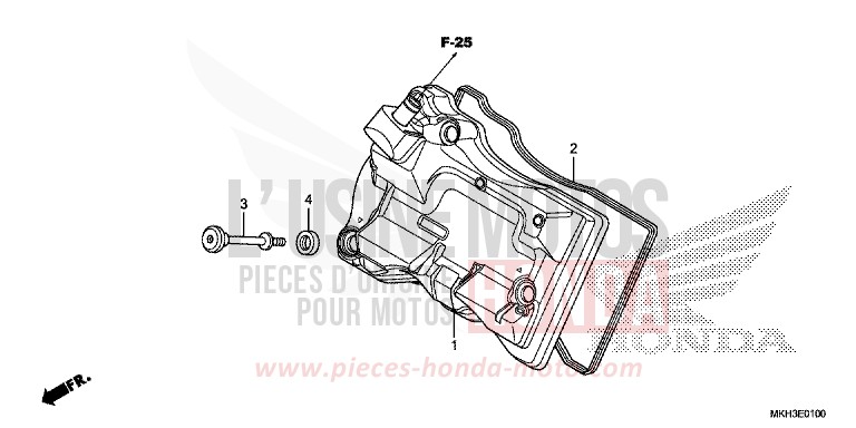 COUVERCLE DE CULASSE for X-ADV 750 GRAND PRIX RED (R380) from 2020